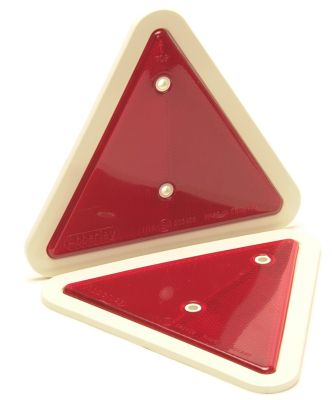 Trailer Reflective Triangles: White Surround - pack 2