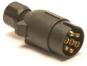 Trailer Plug - 7 pin (12n) Plug: Black