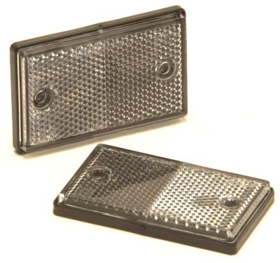 Trailer Reflectors: Clear - Front: (pack 2)